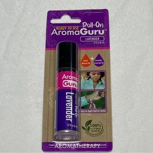 AromaGuru Roll-On LAVENDER 100% Pure & Natural Essential Aromatherapy .27 oz